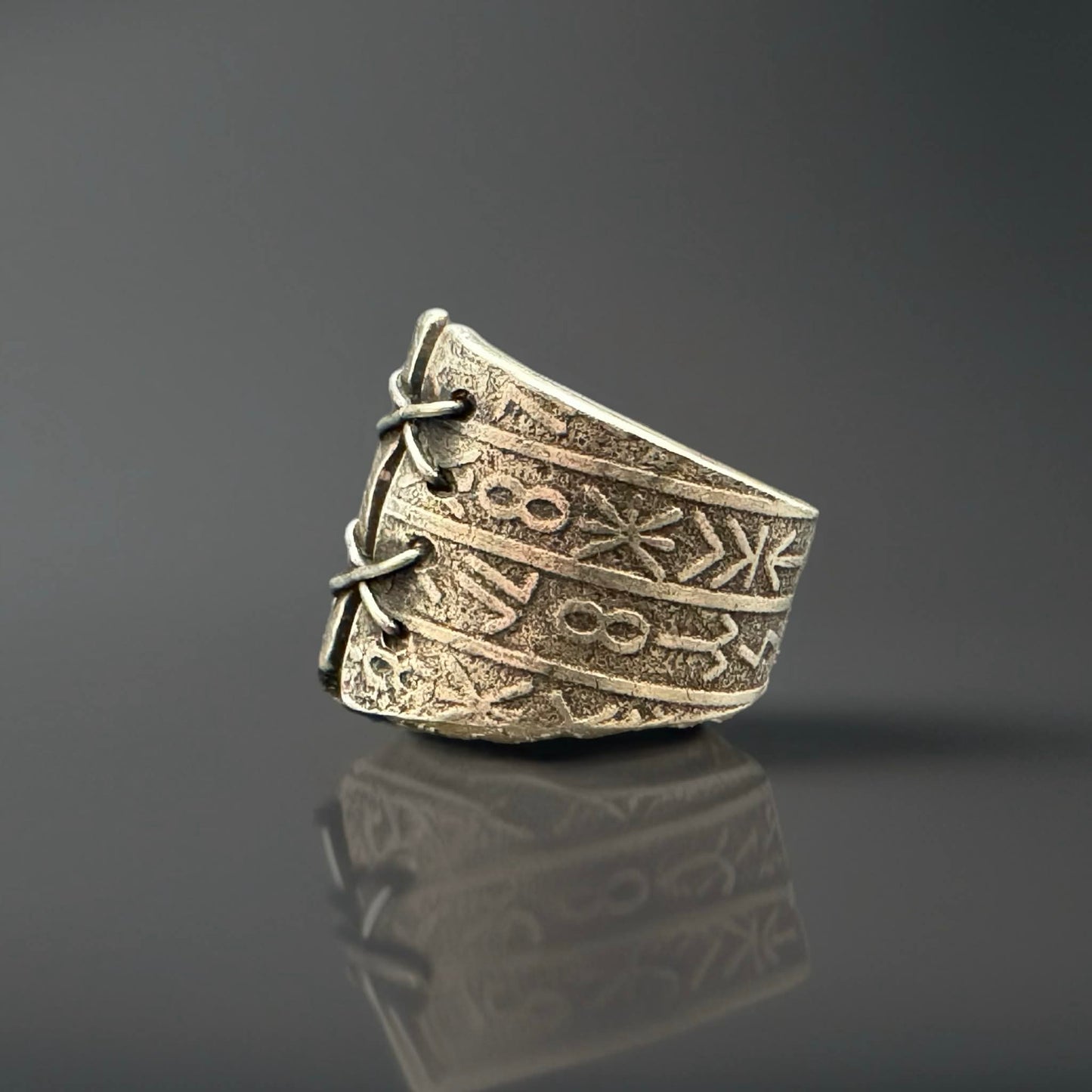 Sterling Silver One-of-a-Kind Corset Ring