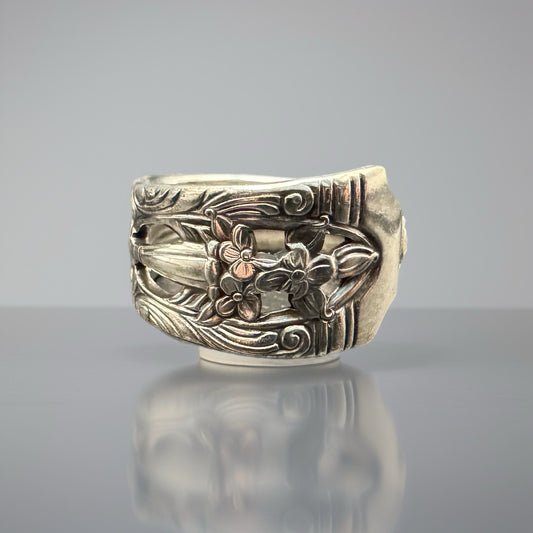 Silver Plate Spoon Ring "Filigree"