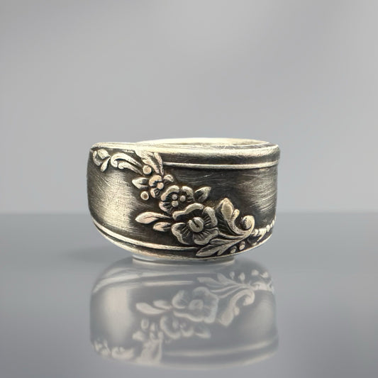 Silver Plate Spoon Ring ~ "Queen Bess II"