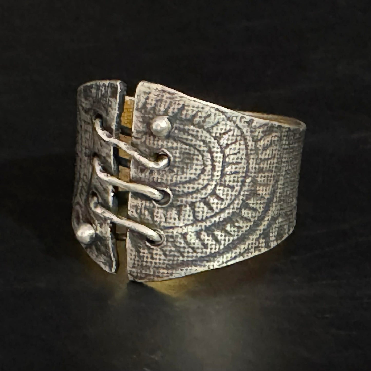 Sterling Silver One-of-a-Kind Corset Ring