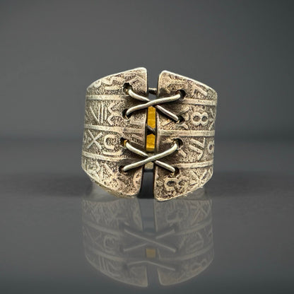 Sterling Silver One-of-a-Kind Corset Ring