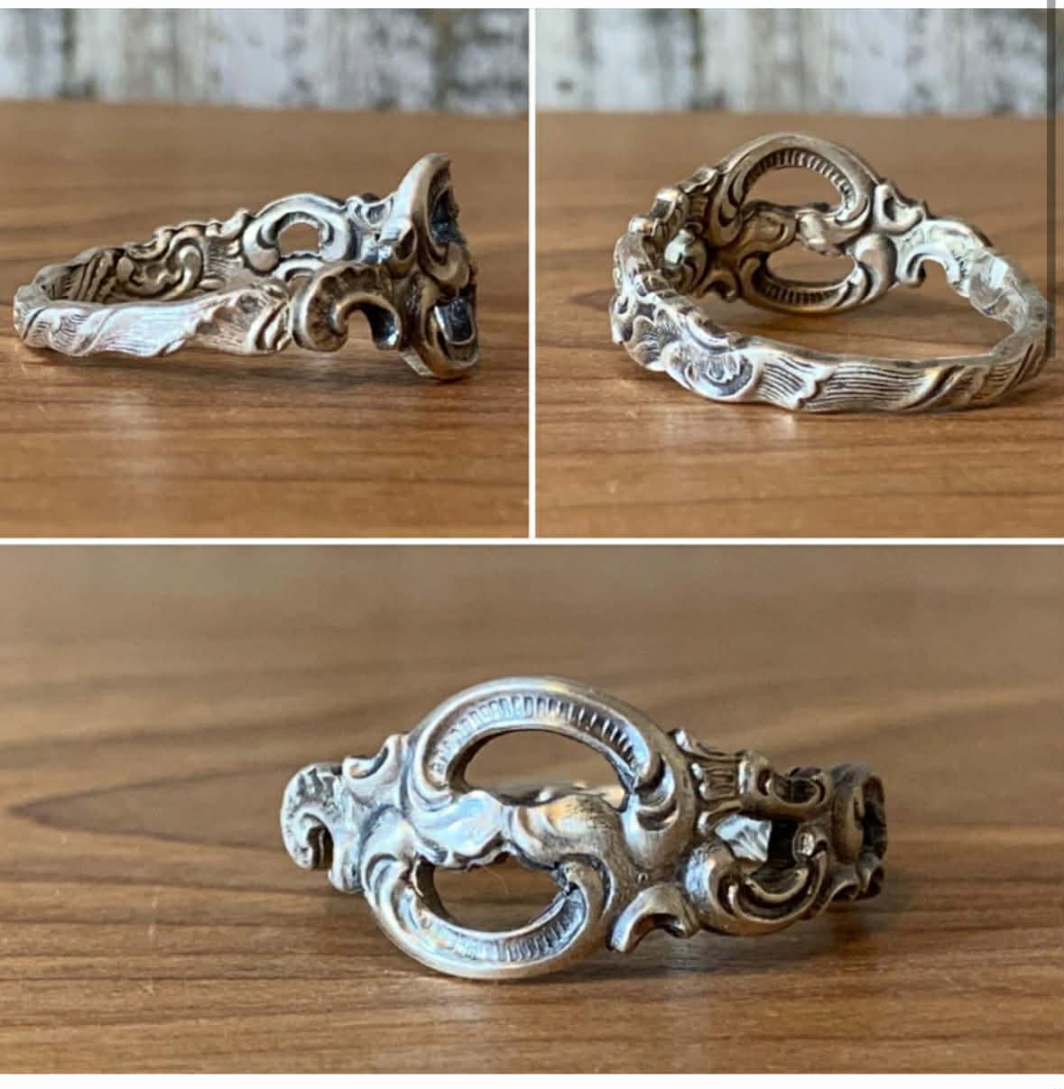Sterling Silver Spoon Ring ~ "Dobbel Rokokko"