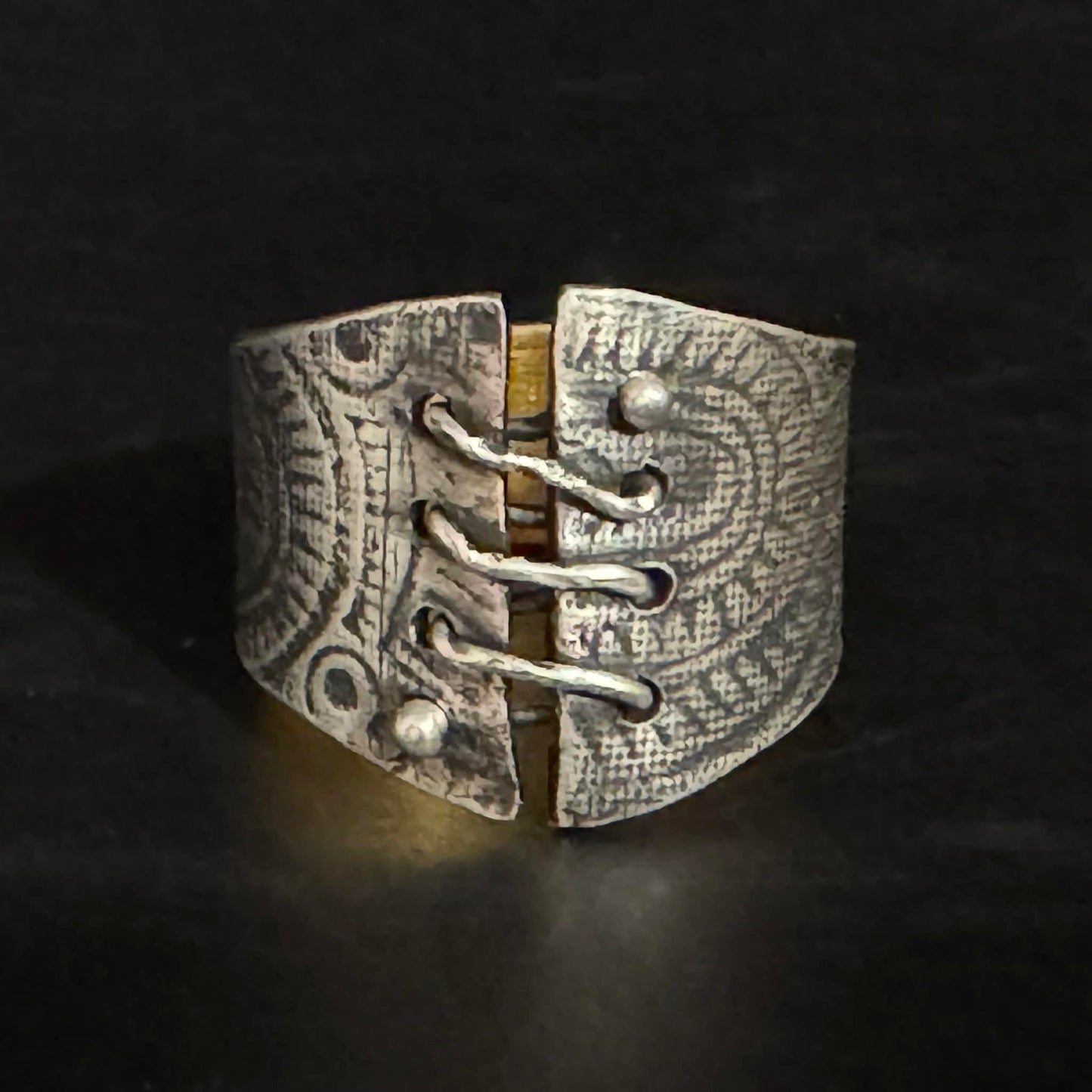 Sterling Silver One-of-a-Kind Corset Ring