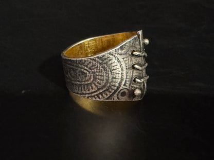 Sterling Silver One-of-a-Kind Corset Ring